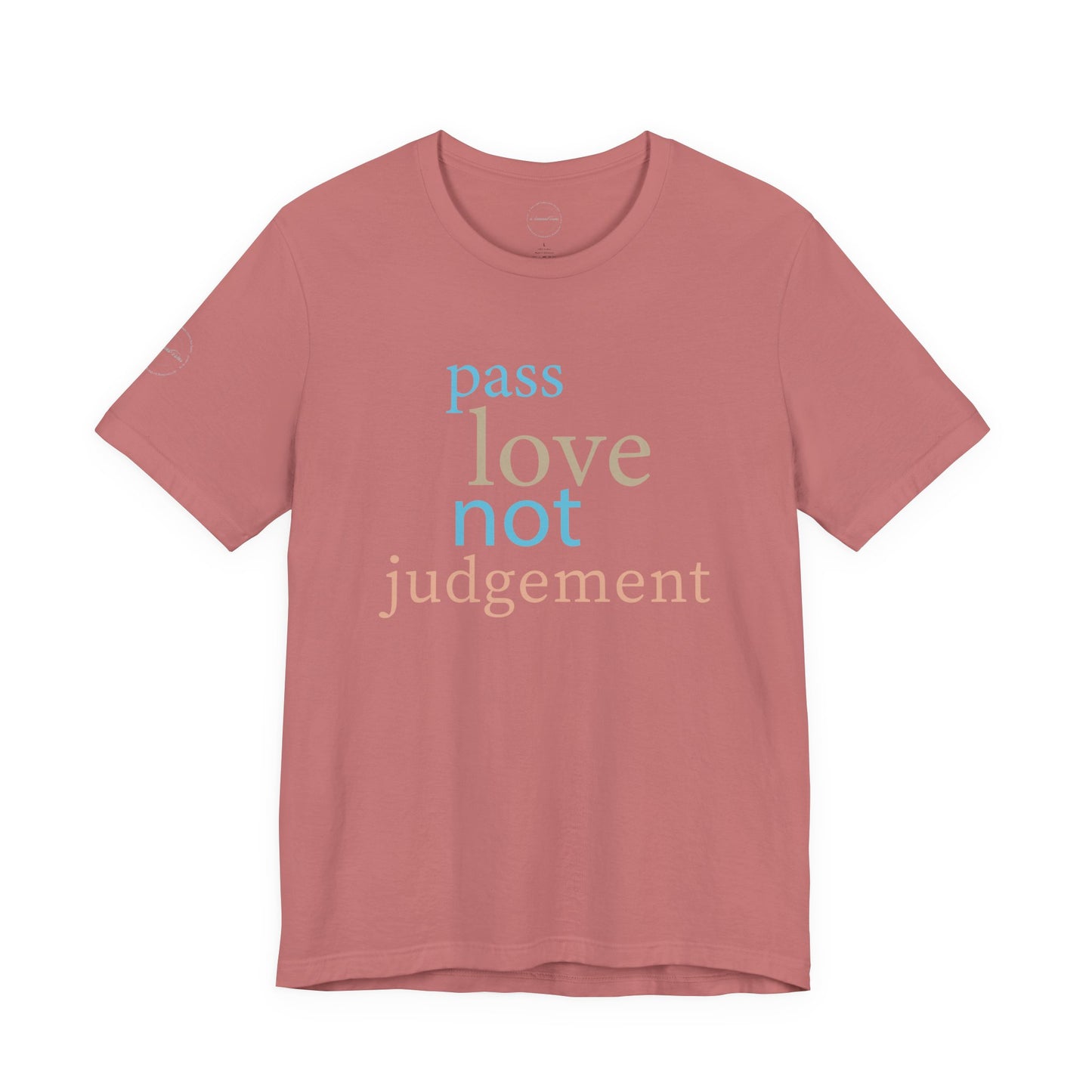 "Pass Love" Multi Print-Unisex Cotton Crew Tee