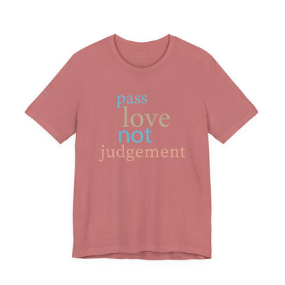 "Pass Love" Multi Print-Unisex Cotton Crew Tee