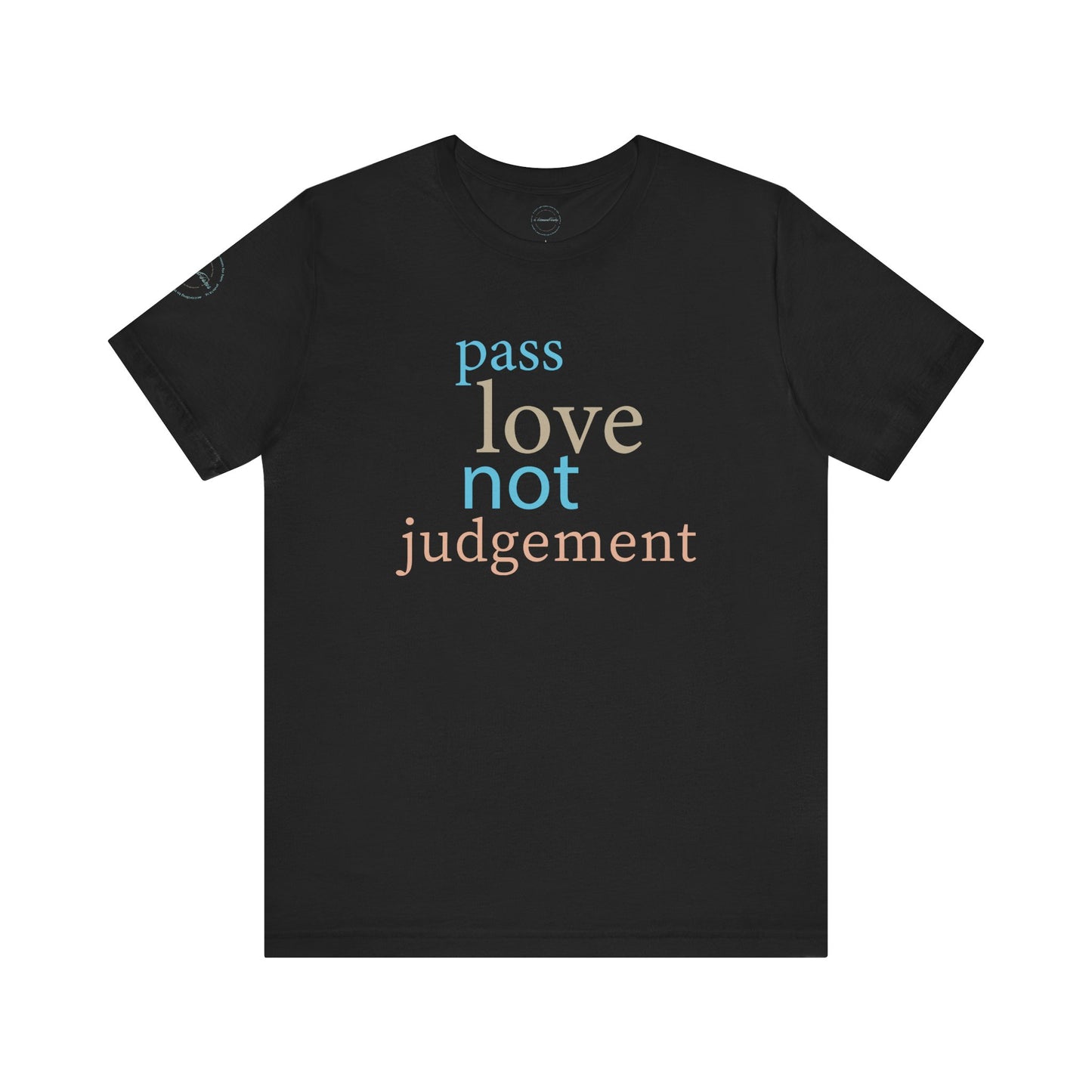 "Pass Love" Multi Print-Unisex Cotton Crew Tee