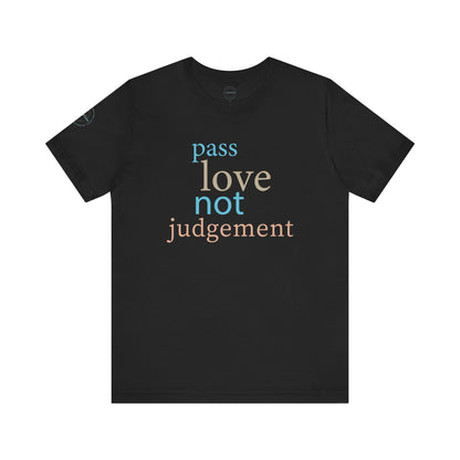 "Pass Love" Multi Print-Unisex Cotton Crew Tee