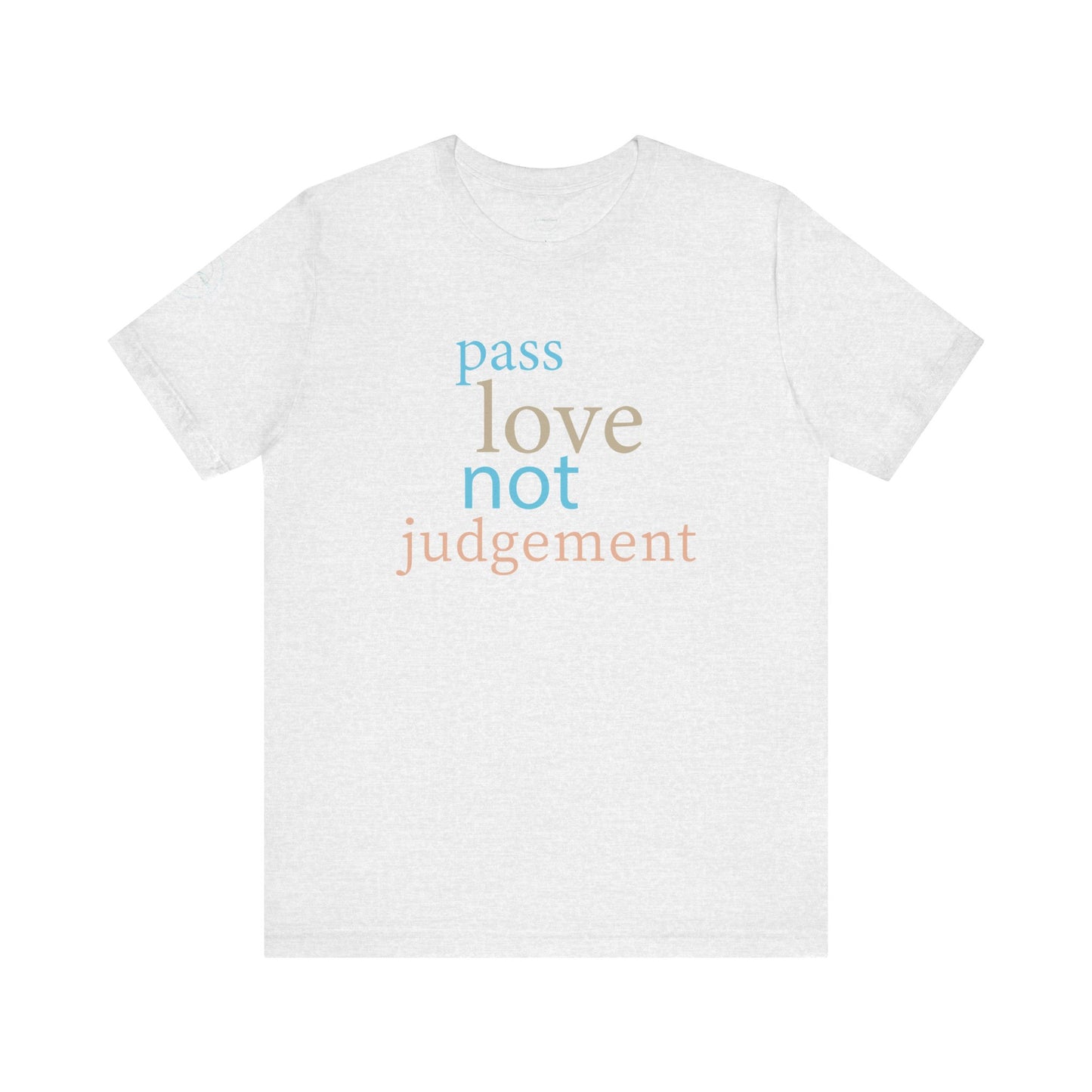 "Pass Love" Multi Print-Unisex Cotton Crew Tee