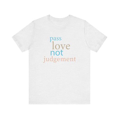 "Pass Love" Multi Print-Unisex Cotton Crew Tee