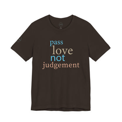 "Pass Love" Multi Print-Unisex Cotton Crew Tee