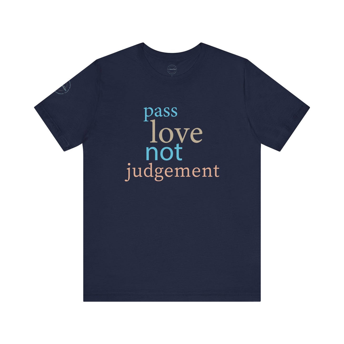 "Pass Love" Multi Print-Unisex Cotton Crew Tee