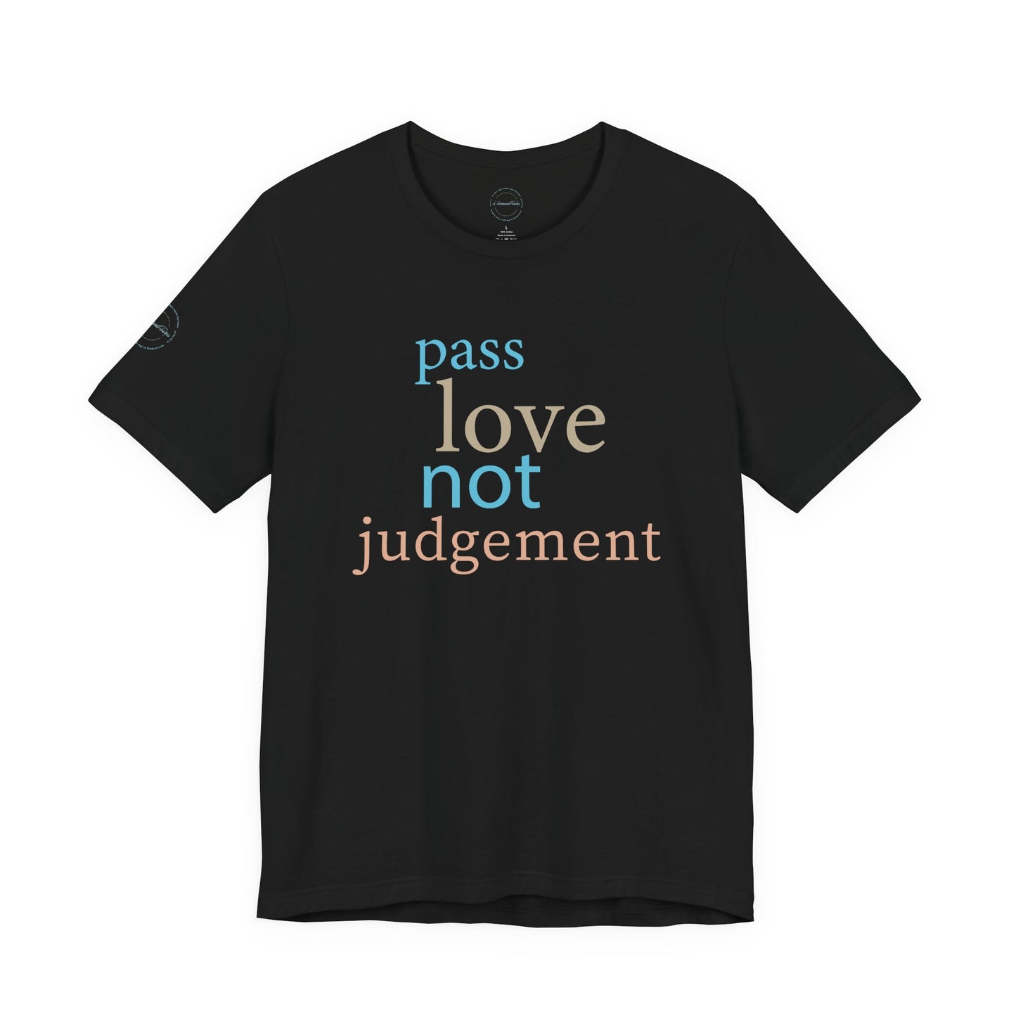 "Pass Love" Multi Print-Unisex Cotton Crew Tee
