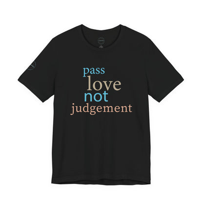 "Pass Love" Multi Print-Unisex Cotton Crew Tee