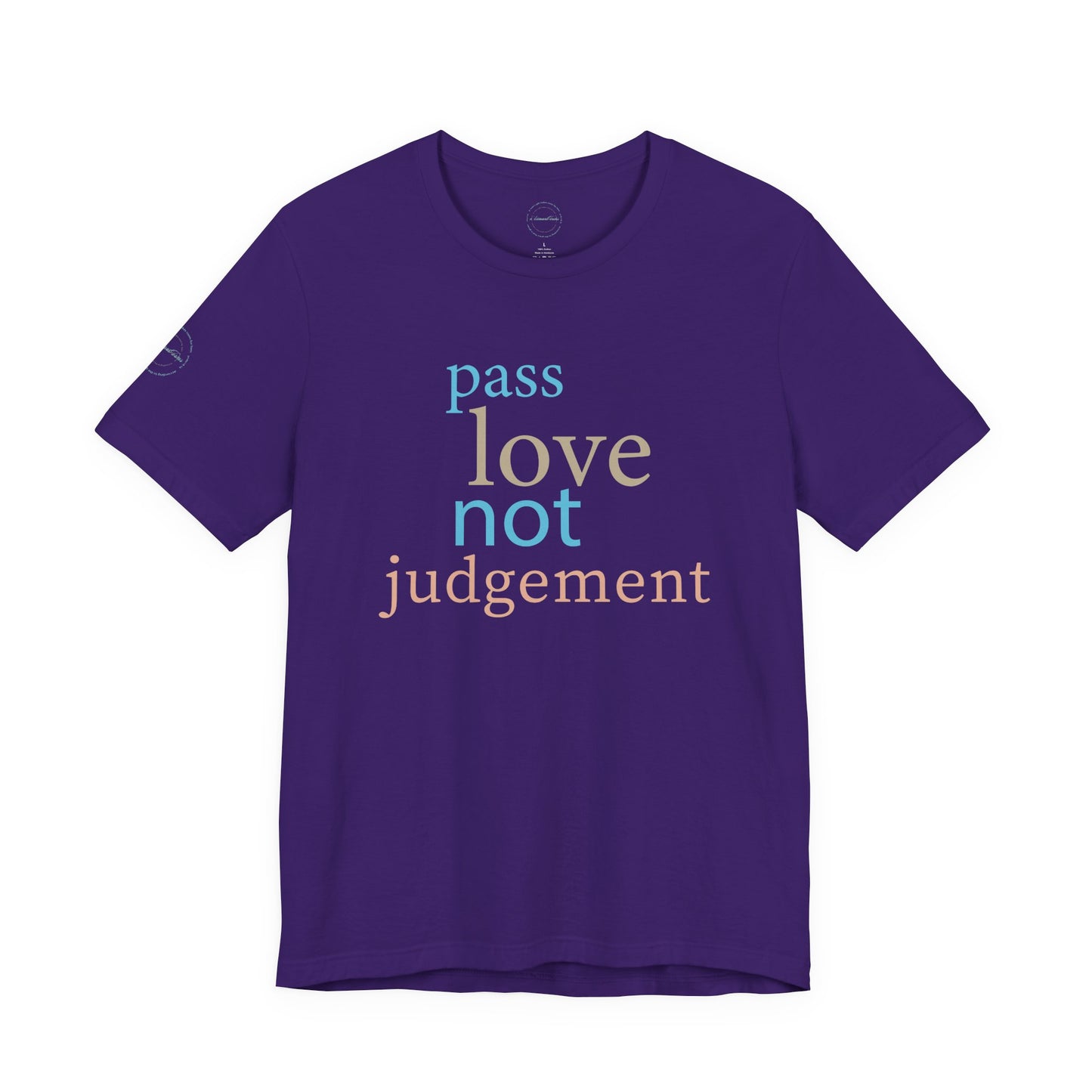 "Pass Love" Multi Print-Unisex Cotton Crew Tee