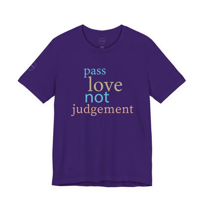 "Pass Love" Multi Print-Unisex Cotton Crew Tee