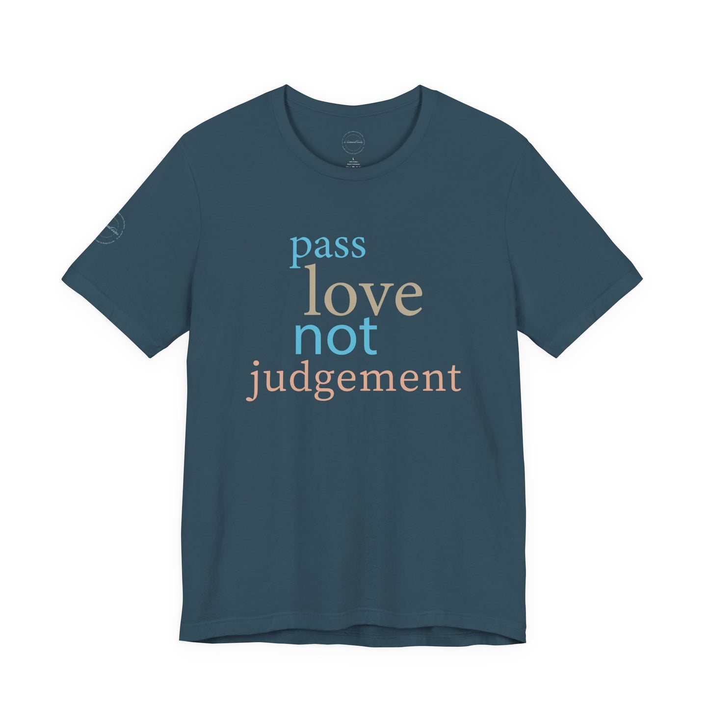 "Pass Love" Multi Print-Unisex Cotton Crew Tee