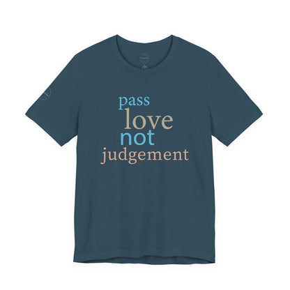 "Pass Love" Multi Print-Unisex Cotton Crew Tee