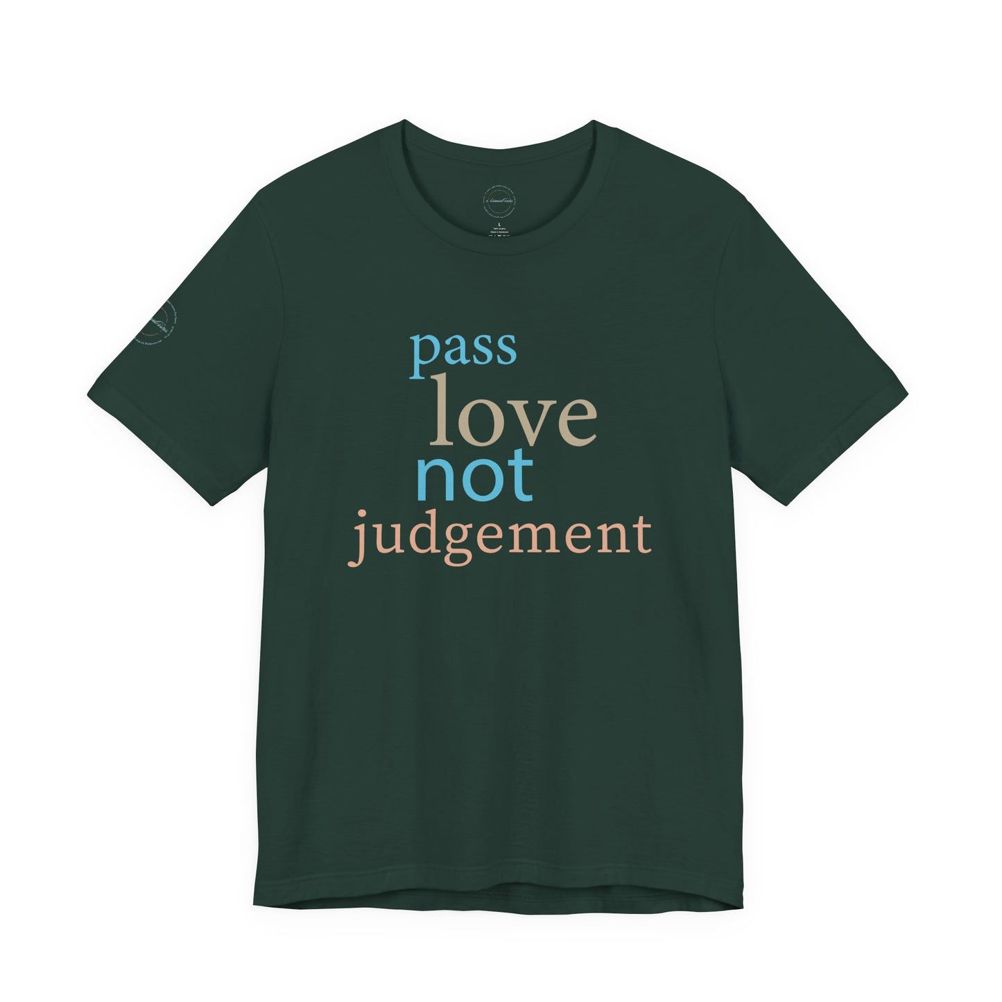 "Pass Love" Multi Print-Unisex Cotton Crew Tee