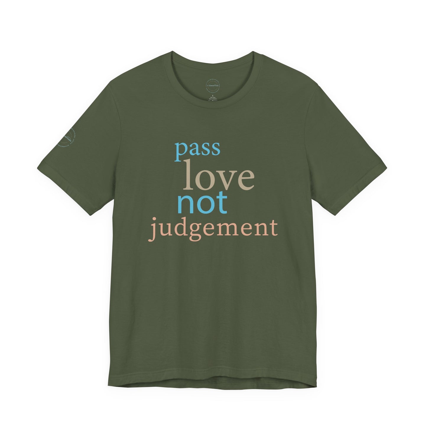 "Pass Love" Multi Print-Unisex Cotton Crew Tee