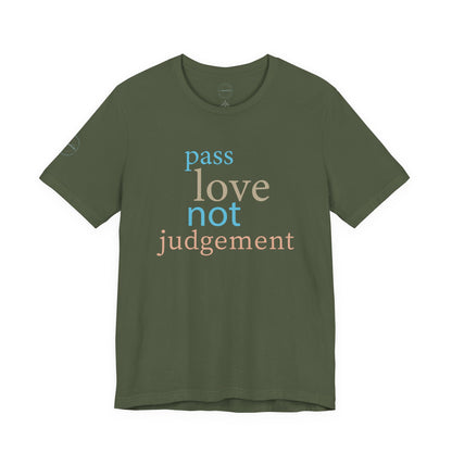 "Pass Love" Multi Print-Unisex Cotton Crew Tee