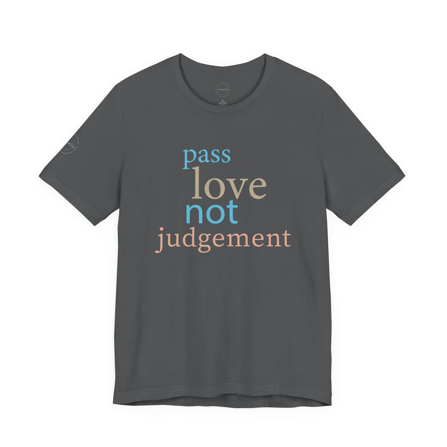 "Pass Love" Multi Print-Unisex Cotton Crew Tee