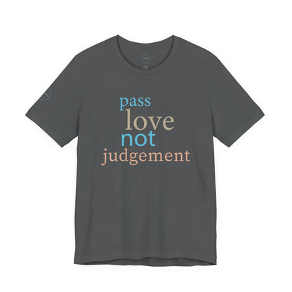 "Pass Love" Multi Print-Unisex Cotton Crew Tee