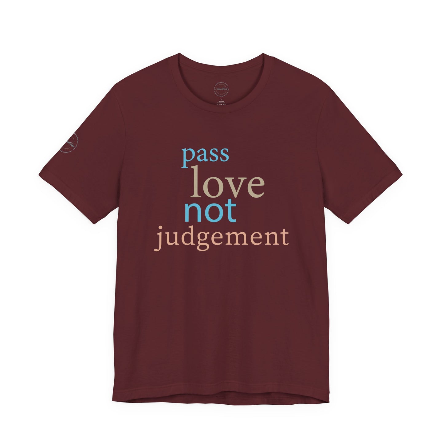 "Pass Love" Multi Print-Unisex Cotton Crew Tee