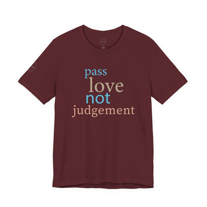 "Pass Love" Multi Print-Unisex Cotton Crew Tee