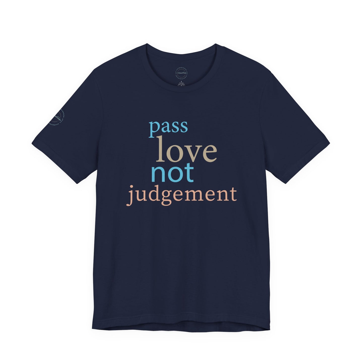 "Pass Love" Multi Print-Unisex Cotton Crew Tee