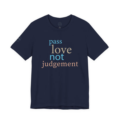 "Pass Love" Multi Print-Unisex Cotton Crew Tee